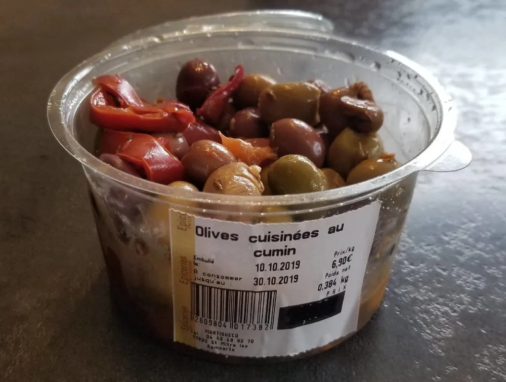 Olives cuisinées au cumin