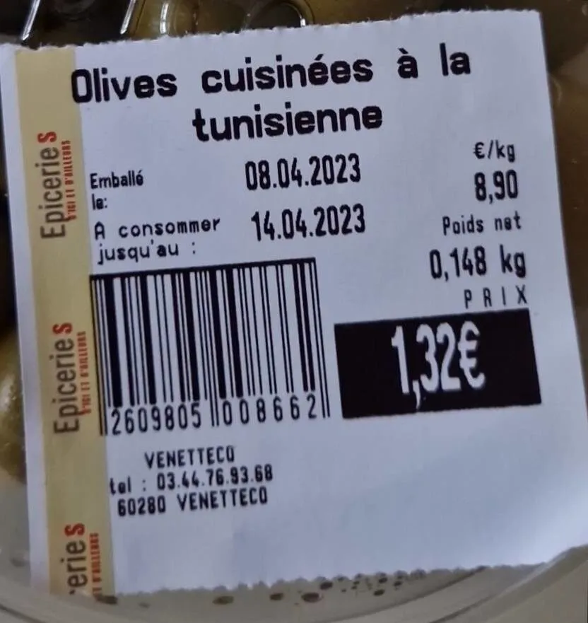 Olives cuisinées à la tunisienne