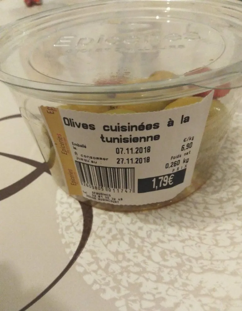 Olives cuisinées à la tunisienne