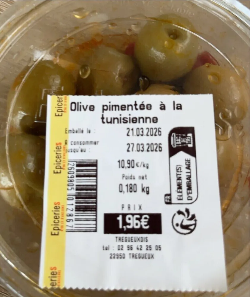 Olives pimentées à la tunisienne