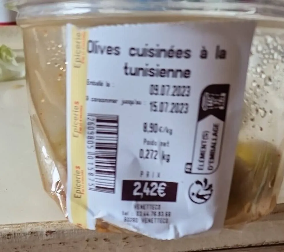 Olives cuisinées à la tunisienne