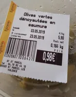 Olives vertes dénoyautées