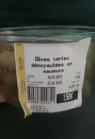 Olive vertes dénoyautées en saumure