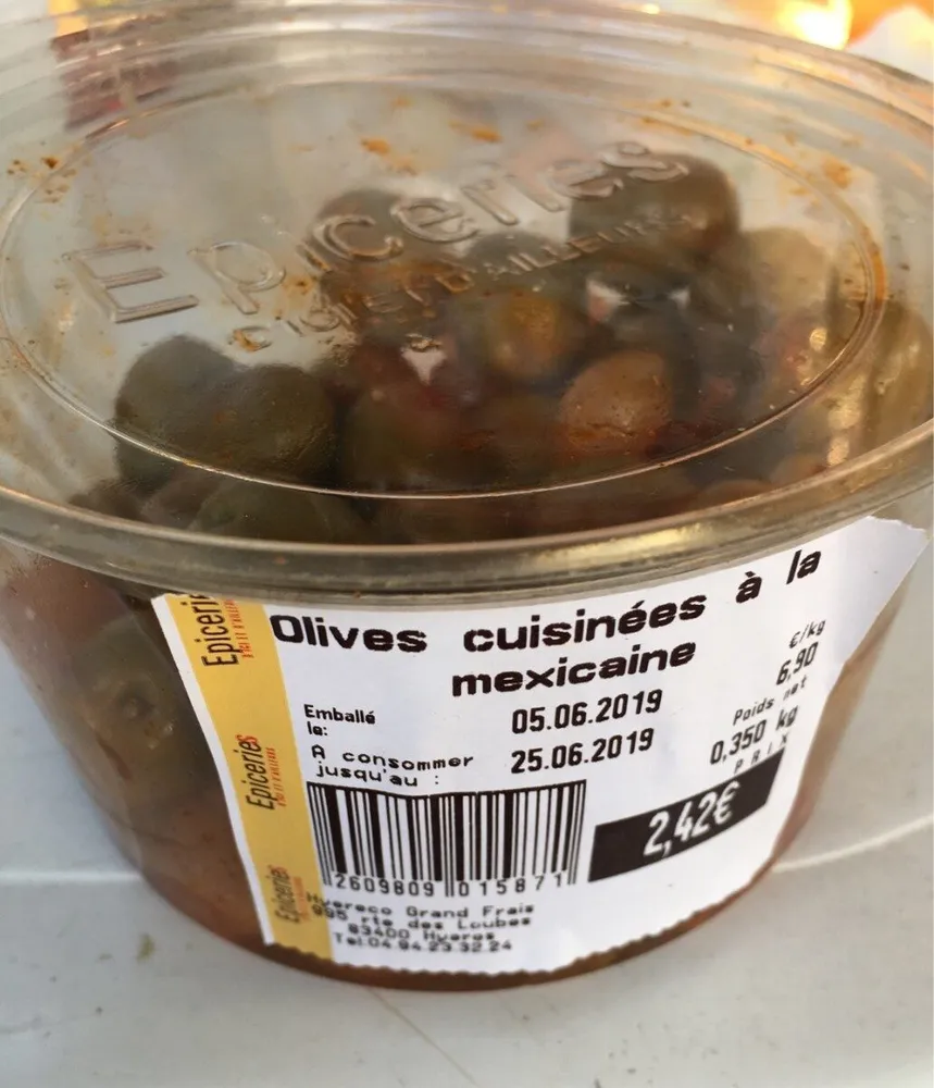 Olives cuisinees a la mexicaine