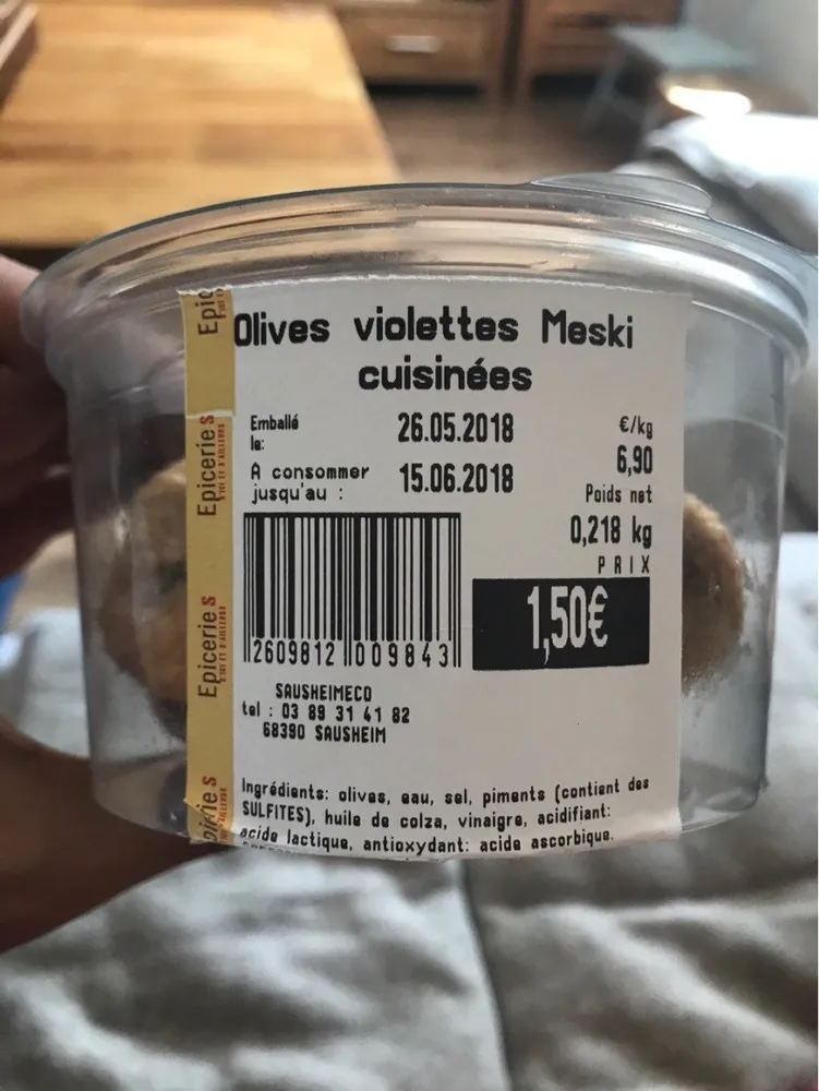 Olives violettes Meski cuisinées