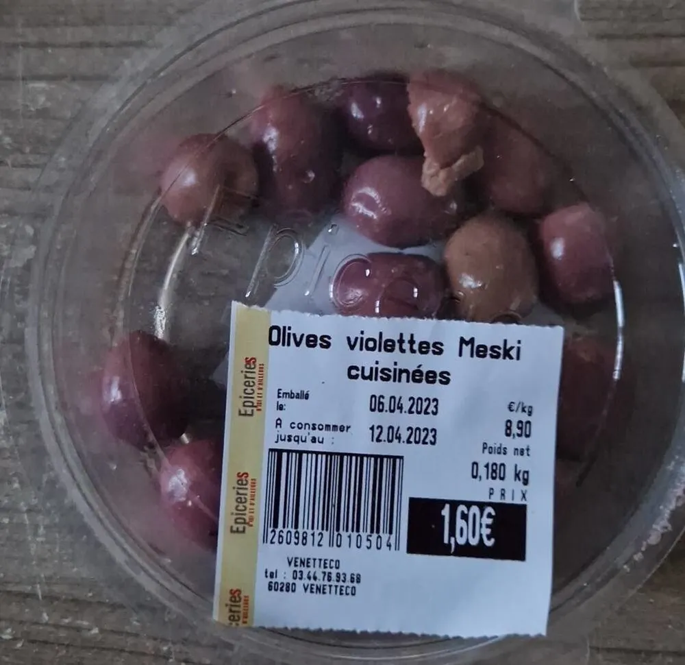 Olives violettes Meski cuisinées
