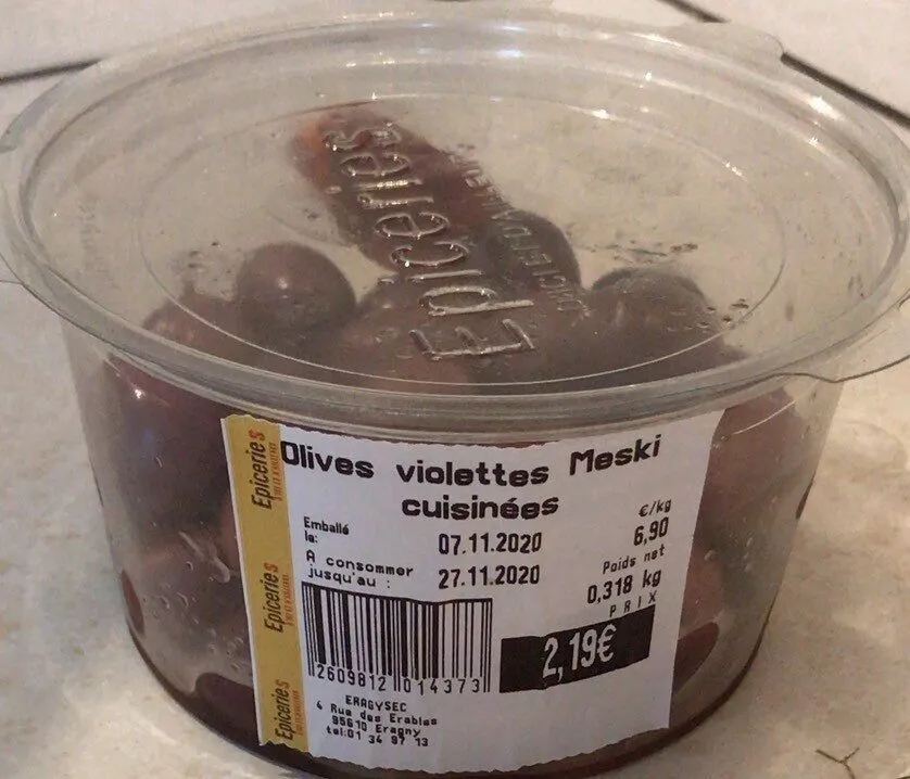 Olives violettes meski cuisinées