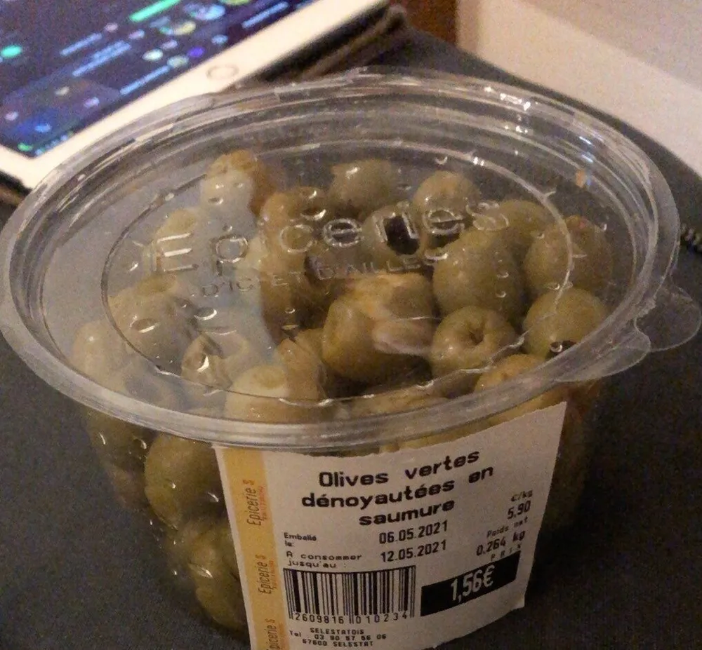 Olive vertes en saumure
