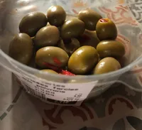 Olives vertes pasteurisees farcie aux poivrons