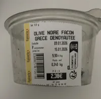 Olive noir facon grevé dénoyautée