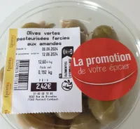 Olives vertes farcies aux amandes