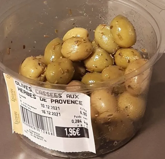 Olives aux herbes de Provence