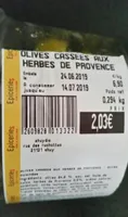 Olives cassées aux herbes de Provence