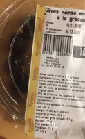 Olives noires entières à la grecque