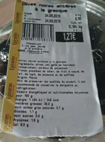 Olives noires entières à la grecque
