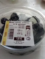 Olives noires entières à la grecque
