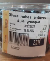 Olives noires entières à la grecque