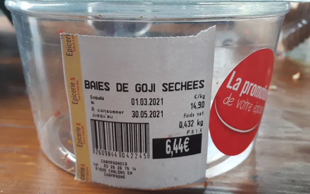 Baies de fini séchées