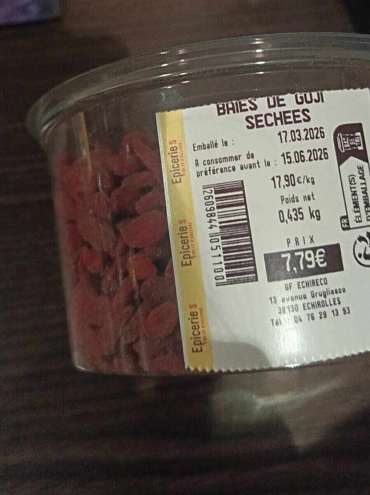 Baies de goji séchées