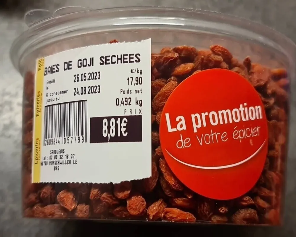 Baies de goji sèche