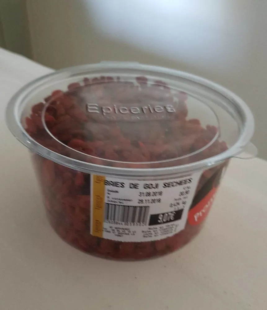 Baies de goji sechees