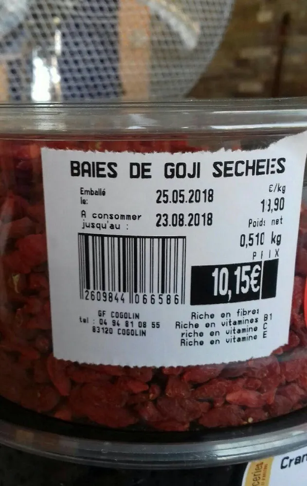 Baies de goji séchées