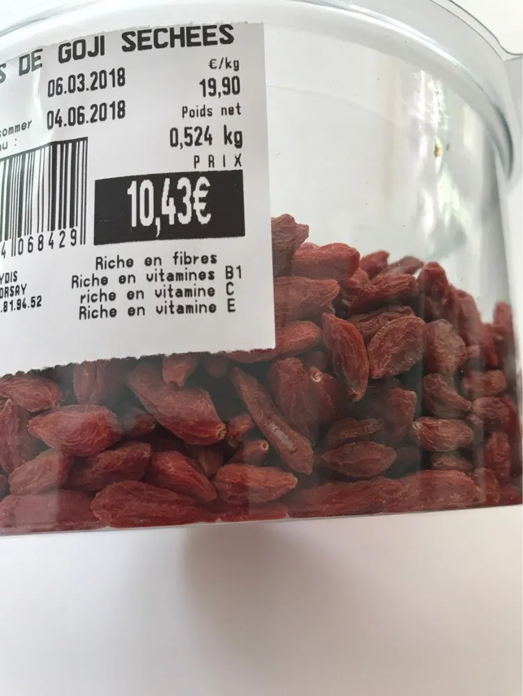 Baies de goji sechées