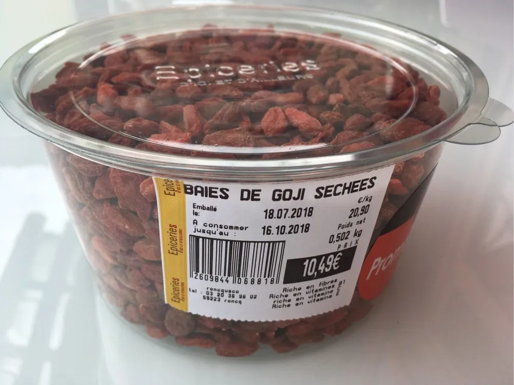 Baies de Goji séchées