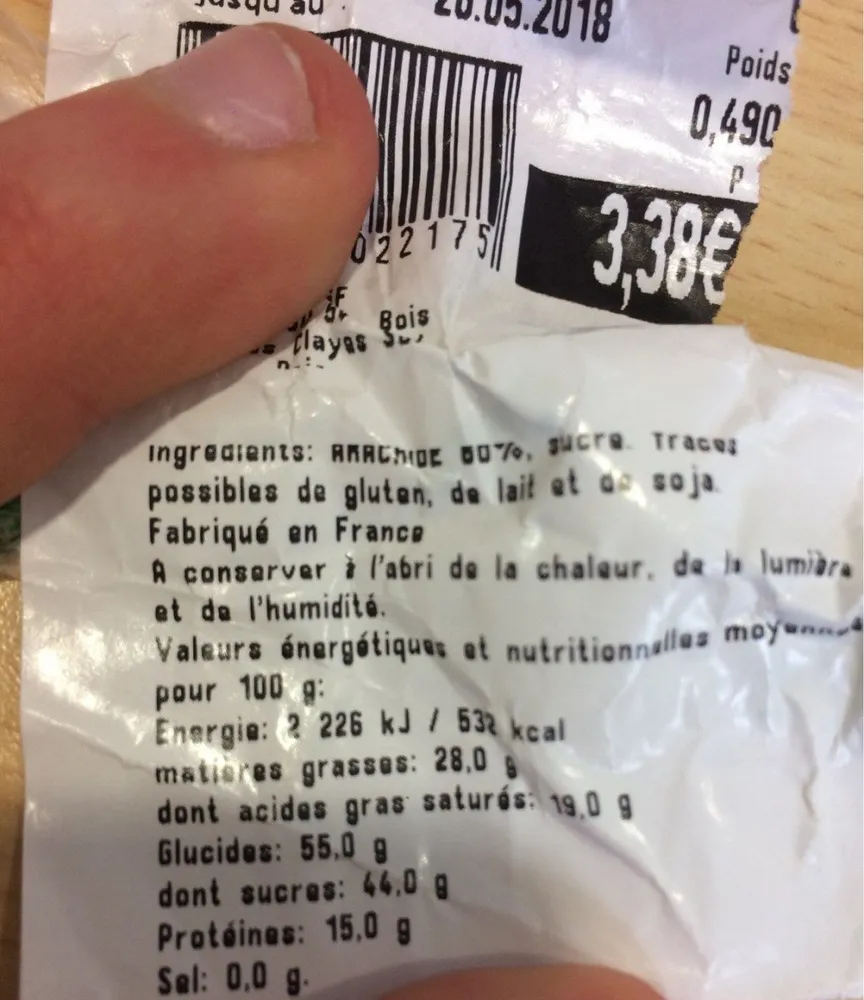 Arachides grillés enrobés de sucre