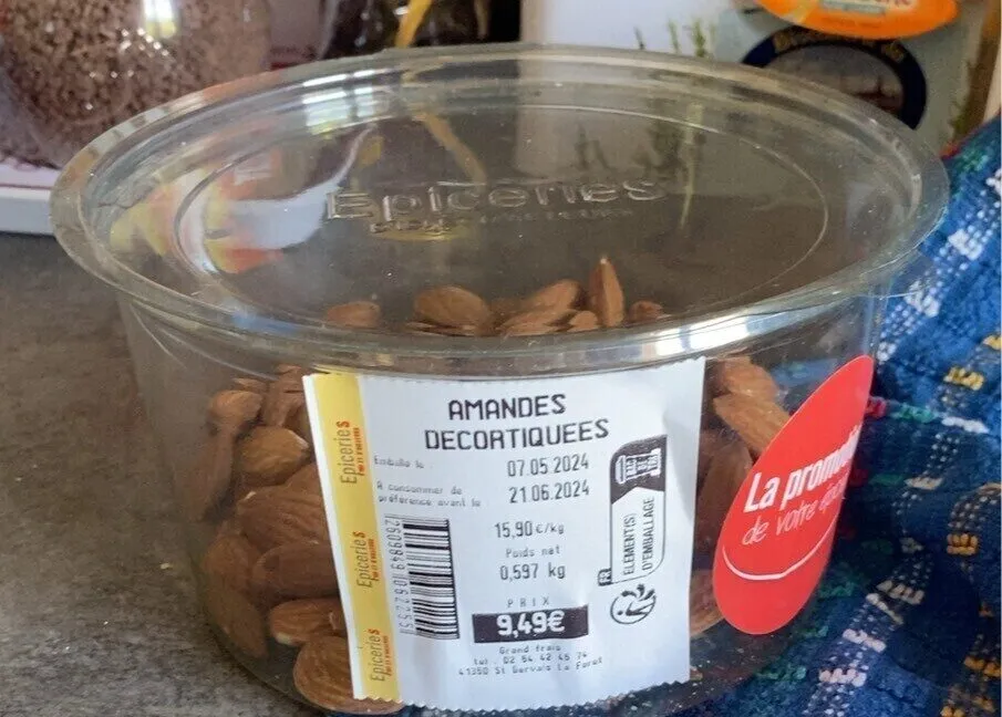 Amande décortiquées