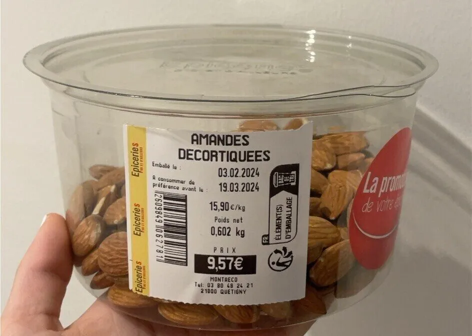 Amandes decortiquees