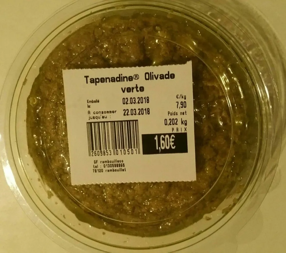 Tapenade Olivade Verte
