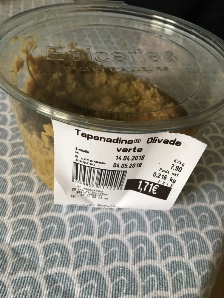 Tapenadine olivade verte