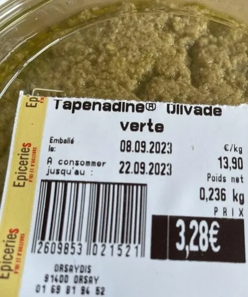 Tapenadine verte olivade