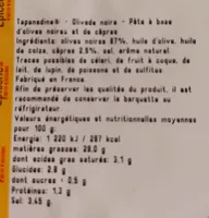 Tapenadine olivade noire