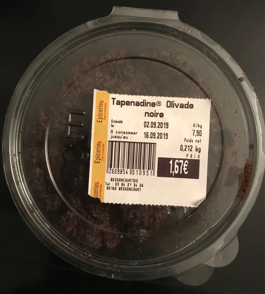 Tapenade Olivade noire