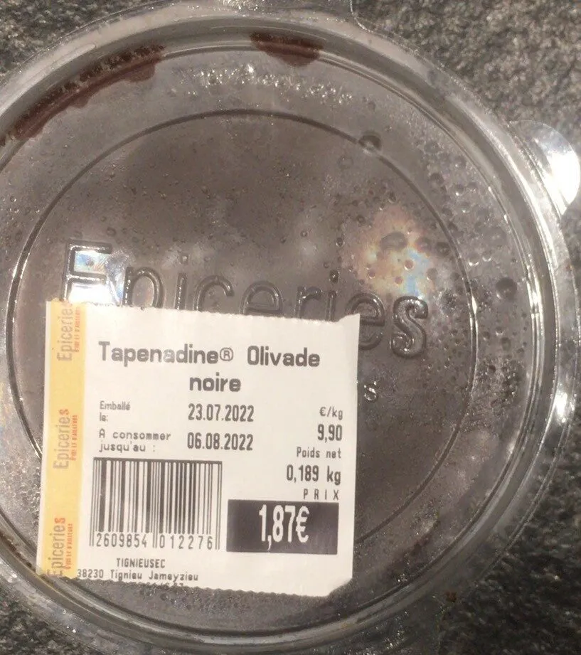 Tapenadine oliviade noire