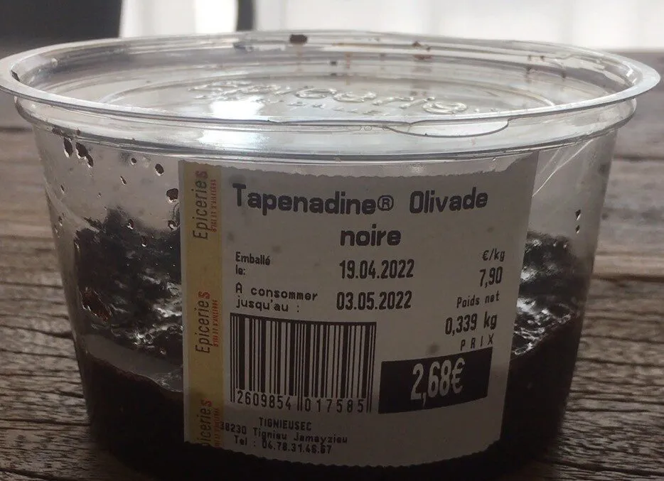 Tapenadine oliviade noire