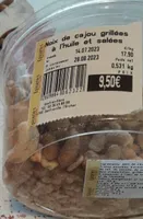 Noix de cajou grillées à l huile et salées