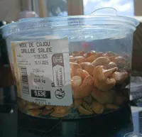 noix de cajou grillées a l'huile et salees