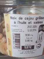 Noix de cajou grillées à l'huile et salées