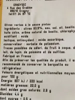 Olives sauce pistou