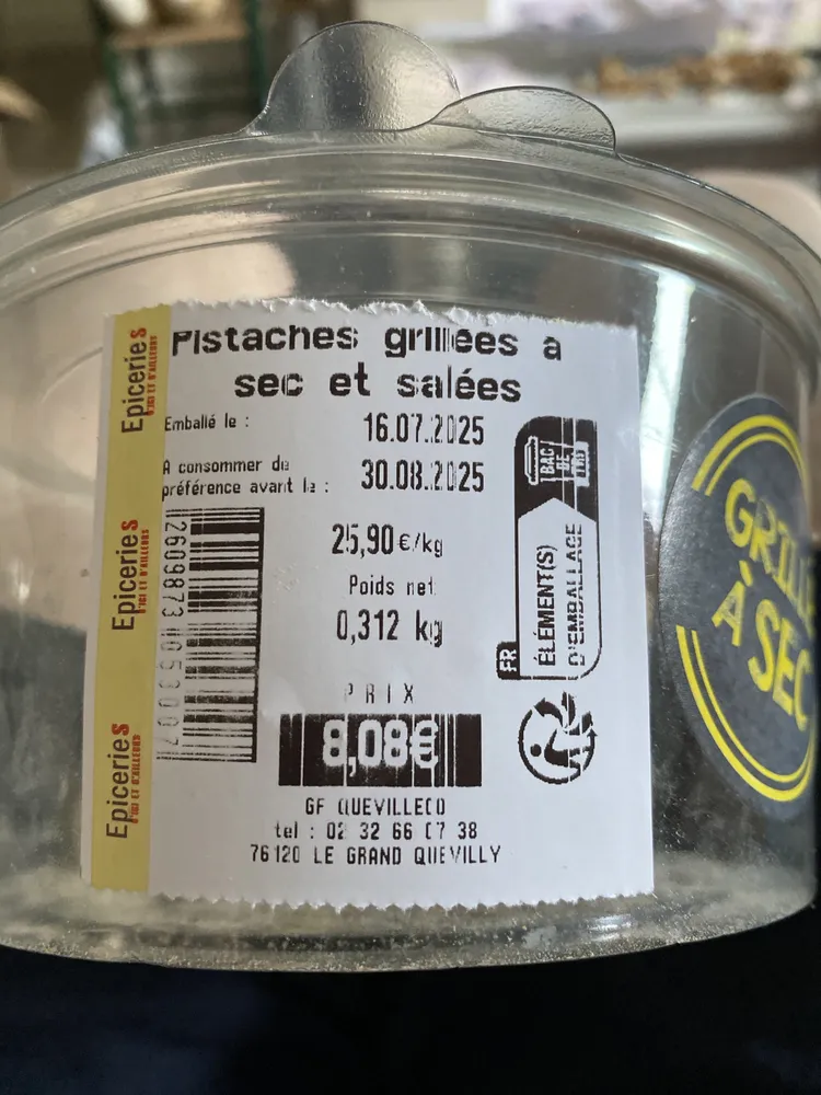 Pisraches grillées à sec et salées