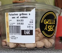 Pistache grillée à sec et salée