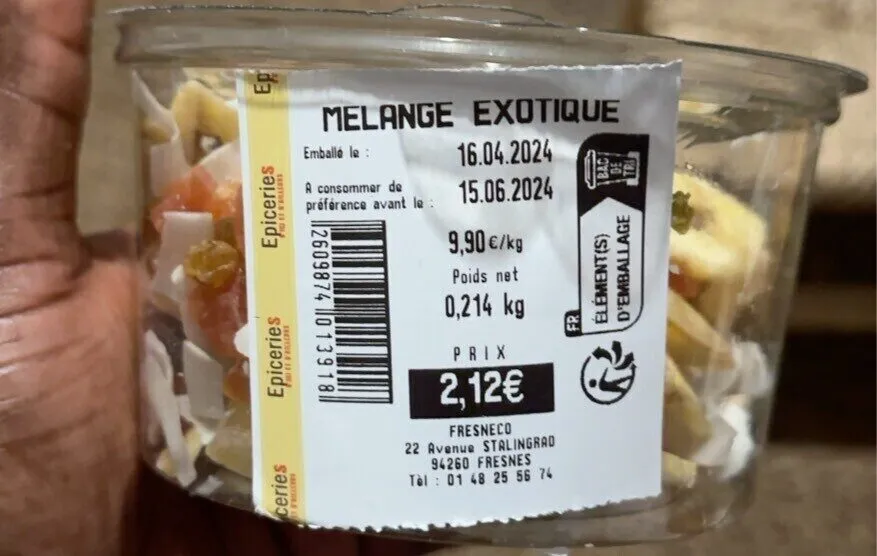 Fruit sec melenge