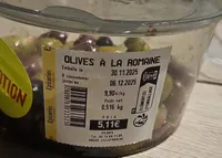 Olives à la romaine grand frais