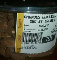 Amandes grillees a sec et grillees