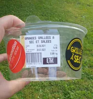 Amandes grillées a sec et salées
