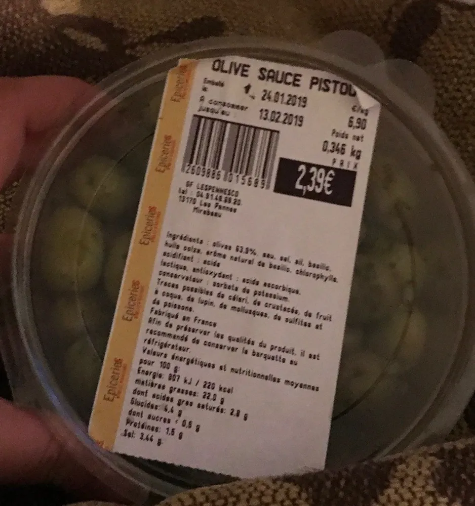 Olive sauce pistou