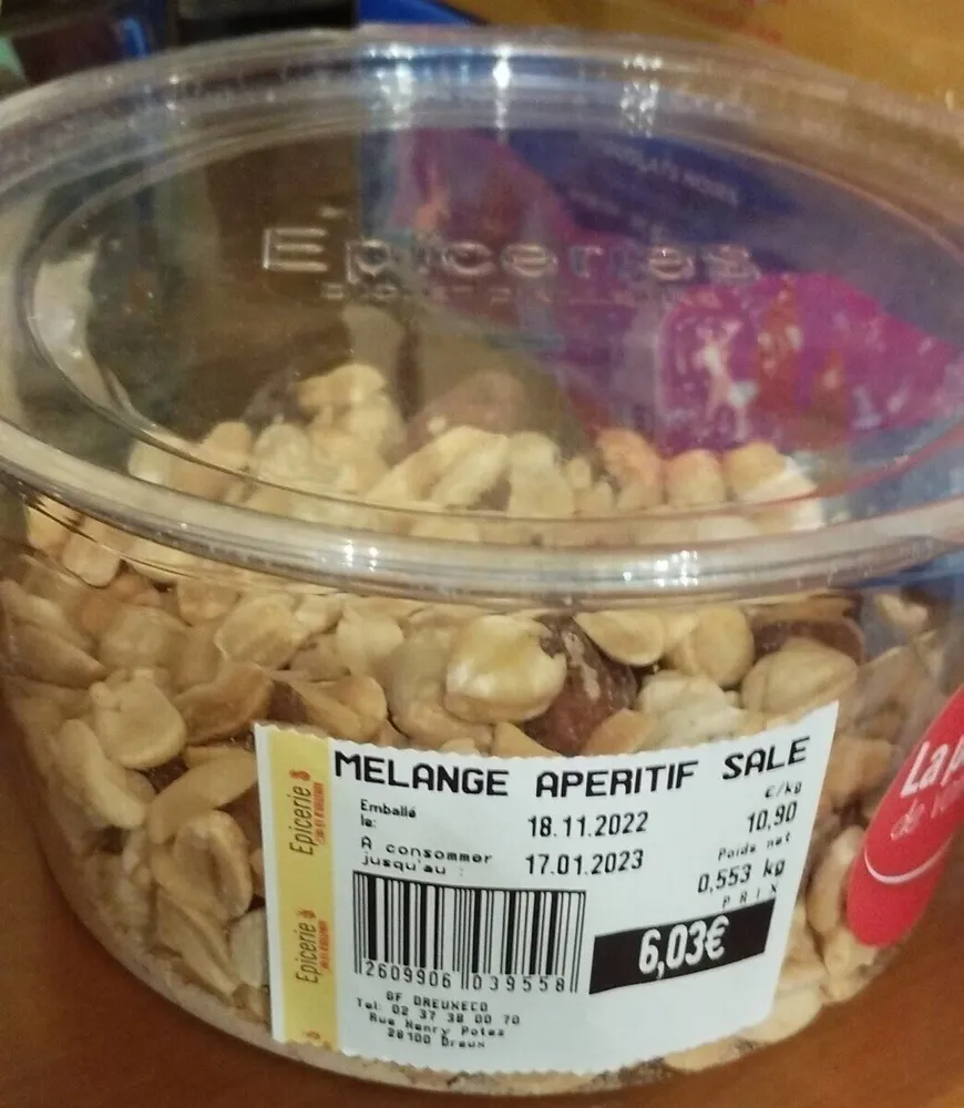 Mélange apéritif sale